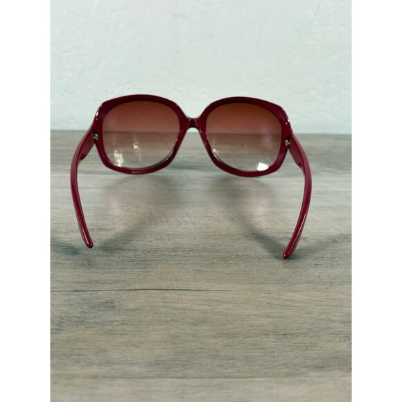Christian Dior Glossy 1 N5BX4 Optyl Red Oversized Women's Sunglasses EUC - Picture 4 of 6